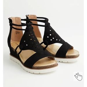 Torrid Faux Suede Sport Wedge Black